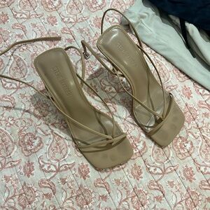 Steve Madden Beige Strappy Heels